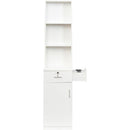 White modern simple hair desk, multi-layer storage, large storage space