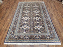 Persian Kashan Rug, Navy Blue, Hand-Knotted, Wool, 4' 8" x 7' 4", Pair A