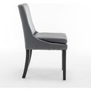 Modern Dining Chairs Set of 2, Upholstered Kitchen & Dining Room Chairs with Solid Wood Legs,Tufted Linen Fabric Chairs for Living Room, Restaurant