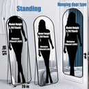Black 57 Inch Full Length Arch Mirror For Entryway