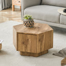 MDF material hexagonal coffee table with drawers.Made of high-quality materials,Adopting a unique hexagonal design,simple and elegant without losing personality.