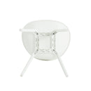 Modern Gable Dining Chair Set of 2 with Weather-Resistant Plastic in White