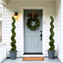 Outdoor uv resistant plastic boxwood topiary bonsai artificial spiral tree plant 180cm 2pcs/set