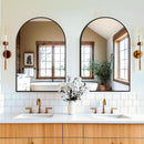 Arched Vanity Mirror 24 By 36 Inches Black Set Of Two