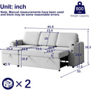 MH85.8' Sleeper Sofa, Sofa Bed - 2 in 1 Pull Out Sofa Bed with Storage Sofa, Sofa Sleeper with Pull Out Bed with Charging Port