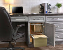 Two Tier Base Cabinet File Drawer Organizer Chrome 14.5 in