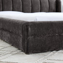 Modern Upholstered Bed Frame With Thick Fabric And Headboard
