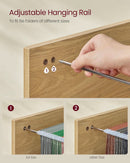 Straw Yellow 2 Drawer Rolling File Cabinet Printer Stand