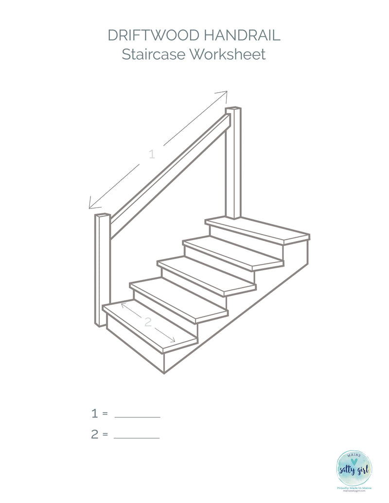 Driftwood Handrail 9-16 FT Stair Rail