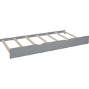 Wooden Twin Size House Bed With Trundle, Modern Design for Kids with Storage Shlef, Gray
