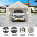 Carport, 10×30 Heavy Duty Portable Carport Garage Tent for Outdoor Storage Shelter white with window