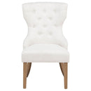 Baney Fabric Upholstered Dining Side Chair Beige and Rustic Honey