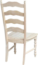 Set Of 2 Maine Ladderback Dining Chairs Unfinished Parawood