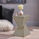 GEOMETRIC MGO SIDE TABLE,LIGHT GRAY COLOR