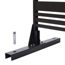 Outdoor & Indoor Privacy Screen Freestanding Decorative Panel Black Steel 76' H x 48' W