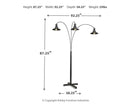 Sheriel - Metal Arc Lamp  - Black