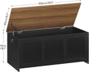 39.3Inch Walnut Storage Bench Featuring Extra Lift
