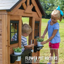 Cedarwood Kids Outdoor Playhouse With Integrated Kitchen