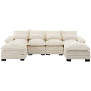 Modern Large chenille Fabric U-Shape Sectional Sofa