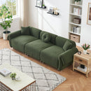 green teddy velvet fabric, with 3 pillows, three-person sofa can be placed in the living room and other scenes
