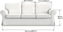 IKEA Ektorp 3 Seat Sofa Slipcover White Replacement