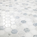 Bellagio Blend Elongated 11.63" x 12" Honed Marble Mesh-Mounted Mosaic Tile Hexagon - MSI Collection