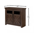 Coffee Bar Cabinet, Kitchen Storage Cabinet, Modern Farmhouse Buffet Sideboard and Adjustable Shelf, Barn Door Accent Cabinet for Kitchen, Dining Room, L38''*W15.35'*H35' Espresso
