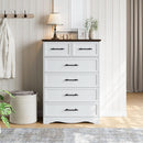 White Farmhouse Dresser FortyFourInchesTall Storage