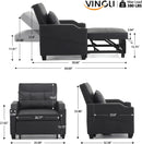 Black Multifunctional Sleeper Chair Sofa Bed Usb Ports