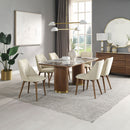Willene - Side Chair (Set of 2) - Beige Fabric & Walnut
