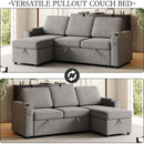 85.8" Sleeper Sofa, Sofa Bed - 2 in 1 Pull Out Sofa Bed with Storage Sofa, Sofa Sleeper with Pull Out Bed with Charging Port