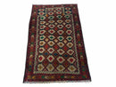 3x5 Vintage Handmade Wool Rug Tribal Turkoman Balouch Prayer Rug Organic Dyes