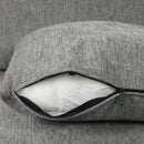 109.1' Sectional Sofa Convertible Pull-out Sofa Bed with Movable Storage Ottoman, Gray Chenille Fabric