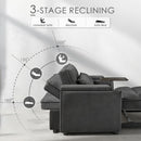 65Inch Grey Chenille Convertible Sleeper Sofa Table