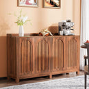 57 Inch Farmhouse Sideboard Cabinet With Adjustable Shelves
