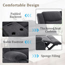 Grey Oversized 3 Seater Reclining Sofa With Console