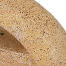 Cement Round Water Fountain With Light And Pump - Beige / Yellow