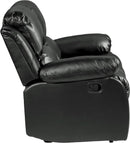 62.5 Inch Black Wall Hugger Recliner Loveseat Modern