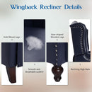 Wingback Recliner Chair Massage And Heat Tufted PU Leather