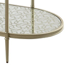 Zaba - TV Stand - Glass Top & Champagne