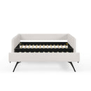 Daybed with Trundle Upholstered Tufted Sofa Bed, Full Size, Boucle Fabric, Beige(83'x58.5'x29.5')