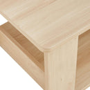 A modern and practical log colored textured coffee table,tea table. The double-layer coffee table is made of MDF material. Suitable for living room 43.3"x21.6"x16.5"