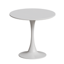 31.4 'round dining table, medieval white tulip dining table, 2-3 person metal base dining table, easy to assemble casual coffee table, office desk