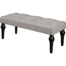 Ottoman Bench 4-thickened Roman Column Feet French Upholstered Bedside Bench For Bedroom Living Room Entryway