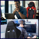 Ergonomic Gaming Chair With Footrest And Lumbar Support Red