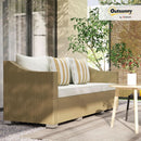 Comfortable All Weather Wicker Patio Sofa with Cushions