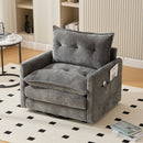 UNITED WE WIN Swivel Barrel Chair - Mid Century Modern Chair, Thick Padded Arm Chair with Solid Metal Base, Comfortable Single Sofa Chair, Swivel Accent Chair for Living Room Bedroom
