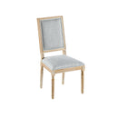 French Country Dining Chairs Set of 6 - Elegant Cane Back & Upholstered Seats - Rustic Grayish Green Solid Rubberwood