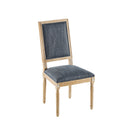 Vintage Inspired French Country Dining Chairs Set - Elegant Cane Backrest & Upholstered Seats - Rustic Weathered Finish - Solid Rubberwood Frame