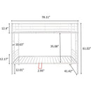 Twin Over Twin Metal Bunk Bed With 2 Ladders White